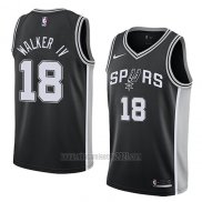 Camiseta San Antonio Spurs Lonnie Walker IV #18 Icon 2017-18 Negro