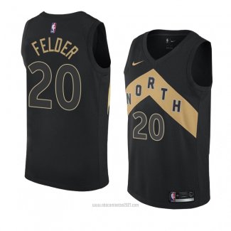 Camiseta Toronto Raptors Kay Felder #20 Ciudad 2018 Negro