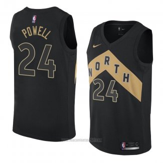 Camiseta Toronto Raptors Norman Powell #24 Ciudad 2018 Negro