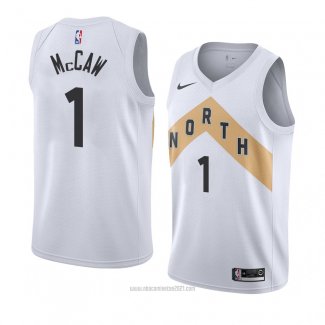 Camiseta Toronto Raptors Patrick McCaw #1 Ciudad 2018 Blanco