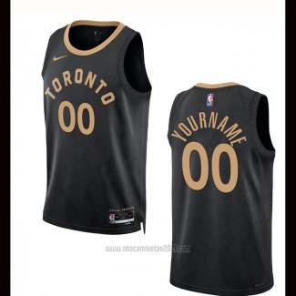 Camiseta Toronto Raptors Personalizada Ciudad 2022-23 Negro