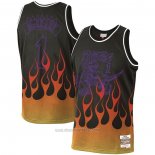 Camiseta Toronto Raptors Tracy Mcgrady #1 Flames Negro