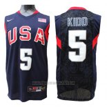 Camiseta USA 2008 Kidd #5 Azul