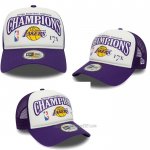 Gorra Los Angeles Lakers 17x League Champs Commemorative Blanco Violeta