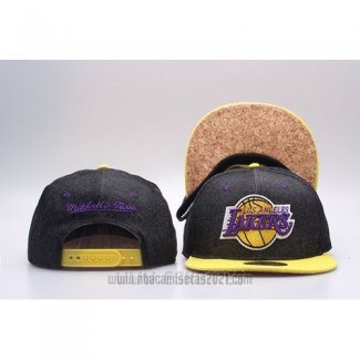 Gorra Los Angeles Lakers Snapback Negro Amarillo