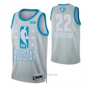 Camiseta All Star 2022 Milwaukee Bucks Khris Middleton #22 Gris