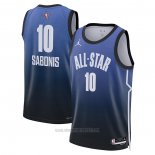 Camiseta All Star 2023 Sacramento Kings Domantas Sabonis #10 Azul