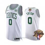 Camiseta Boston Celtics Jayson Tatum #0 Association Autentico 2022 NBA Finals Blanco