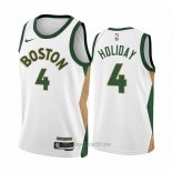 Camiseta Boston Celtics Jrue Holiday #4 Ciudad 2023-24 Blanco