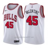 Camiseta Chicago Bulls Denzel Valentine #45 Association 2017-18 Blanco
