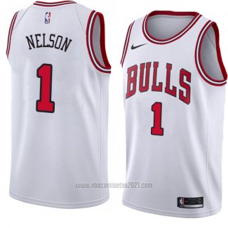 Camiseta Chicago Bulls Jameer Nelson #1 Association 2018 Blanco