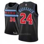 Camiseta Chicago Bulls Lauri Markkanen #24 Ciudad 2018-19 Negro