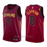 Camiseta Cleveland Cavaliers Jordan Clarkson #8 Icon 2017-18 Rojo