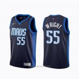 Camiseta Dallas Mavericks Delon Wright #55 Earned 2020-21 Azul