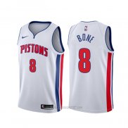 Camiseta Detroit Pistons Jordan Bone #8 Association Blanco