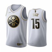 Camiseta Golden Edition Denver Nuggets Nikola Jokic #15 Blanco