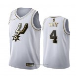 Camiseta Golden Edition San Antonio Spurs Derrick White #4 Blanco