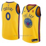 Camiseta Golden State Warriors Demarcus Cousins #0 Ciudad 2018-19 Amarillo