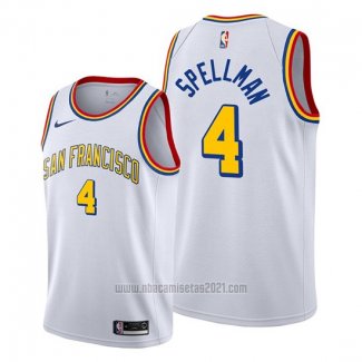 Camiseta Golden State Warriors Omari Spellman #4 Classic Edition Blanco