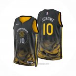 Camiseta Golden State Warriors Ty Jerome #10 Ciudad 2022-23 Negro