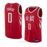 Camiseta Houston Rockets Marquese Chriss #0 Ciudad 2018 Rojo