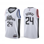 Camiseta Los Angeles Clippers Paul George #24 Ciudad Blanco