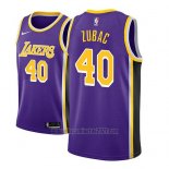 Camiseta Los Angeles Lakers Ivica Zubac #40 Statement 2018-19 Violeta