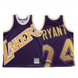 Camiseta Los Angeles Lakers Kobe Bryant #24 Mitchell & Ness Big Face Violeta