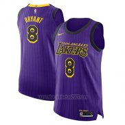 Camiseta Los Angeles Lakers Kobe Bryant #8 Ciudad 2018-19 Violeta
