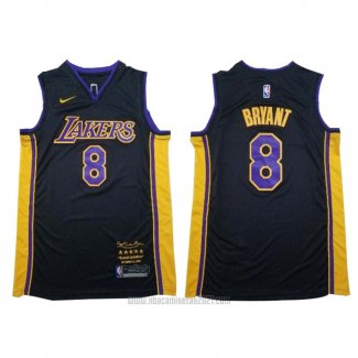 Camiseta Los Angeles Lakers Kobe Bryant #8 Retirement 2018 Negro