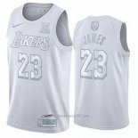 Camiseta Los Angeles Lakers LeBron James #23 MVP Blanco