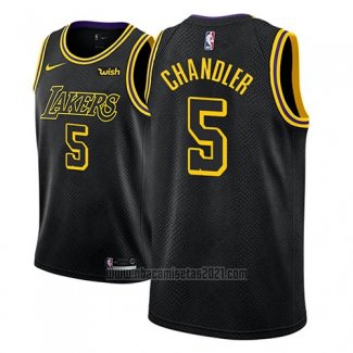 Camiseta Los Angeles Lakers Tyson Chandler #5 Ciudad 2018 Negro