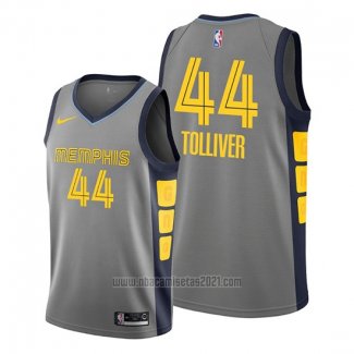 Camiseta Memphis Grizzlies Anthony Tolliver #44 Ciudad 2020 Gris