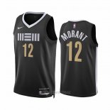 Camiseta Memphis Grizzlies Ja Morant #12 Ciudad 2023-24 Negro