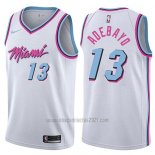 Camiseta Miami Heat Bam Adebayo #13 Ciudad 2017-18 Blanco