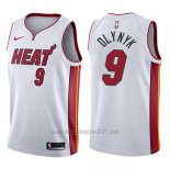 Camiseta Miami Heat Kelly Olynyk #9 Association 2017-18 Blanco