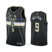 Camiseta Milwaukee Bucks Wesley Matthews #9 Statement 2020-21 Negro