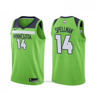 Camiseta Minnesota Timberwolves Omari Spellman #14 Statement Verde