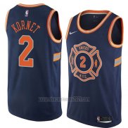 Camiseta New York Knicks Luke Kornet #2 Ciudad 2018 Azul