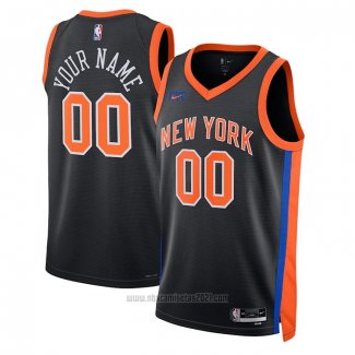 Camiseta New York Knicks Personalizada Ciudad 2022-23 Negro