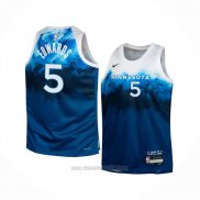 Camiseta Nino Minnesota Timberwolves Anthony Edwards #5 Ciudad 2023-24 Azul