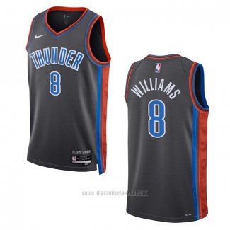 Camiseta Oklahoma City Thunder Jalen Williams #8 Ciudad 2022-23 Gris