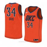 Camiseta Oklahoma City Thunder Tyler Davis #34 Earned 2018-19 Naranja