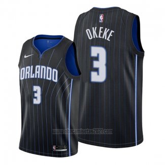 Camiseta Orlando Magic Chuma Okeke #3 Statement 2019-20 Negro