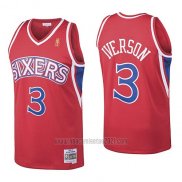 Camiseta Philadelphia 76ers Allen Iverson #3 Retro 1996-97 Rojo