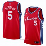 Camiseta Philadelphia 76ers Amir Johnson #5 Statement 2018 Rojo