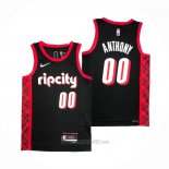 Camiseta Portland Trail Blazers Carmelo Anthony #00 Ciudad 2021-22 Negro