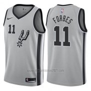 Camiseta San Antonio Spurs Bryn Forbes #11 Statement 2017-18 Gris