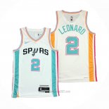 Camiseta San Antonio Spurs Kawhi Leonard #2 Ciudad 2021-22 Blanco