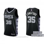 Camiseta San Antonio Spurs Romeo Langford #35 Statement 2022-23 Negro